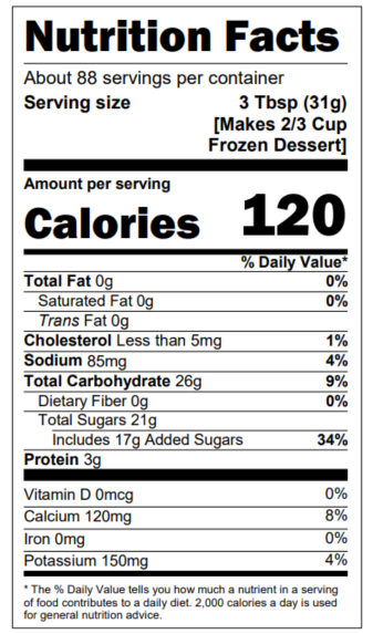 Frostline® Vanilla Flavored Soft Serve Mix